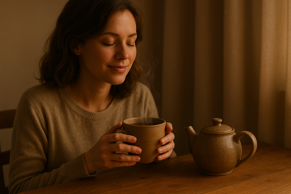 Woman Enjoying Tea